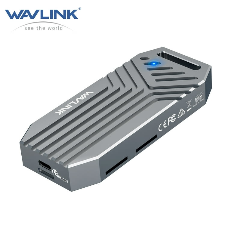 WAVLINK 40Gbps PCIe NVMe SSD Enclosure, USB4 External Hard Drive