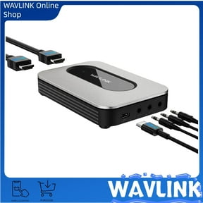 WAVLINK 4K HDMI Video Capture Card, HDMI Video Grabber for Live/Gaming Streaming with Ultra-Low Latency, VRR Support, Plug and Play, Compatible with Windows/Mac/Linux/Android