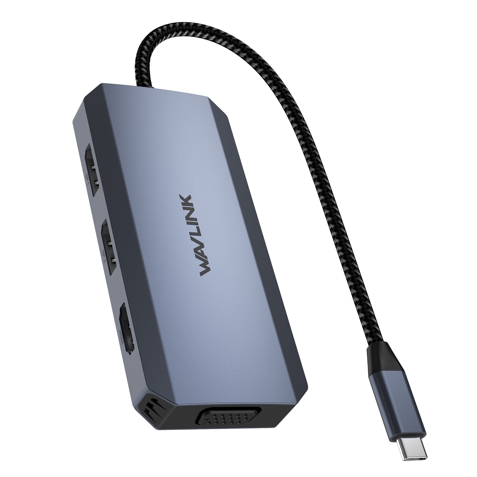 WAVLINK 7-IN-1 USB Dock Station, USB Adapter with HDMI/DP/VGA for Dell/HP/Lenovo Laptop Dock