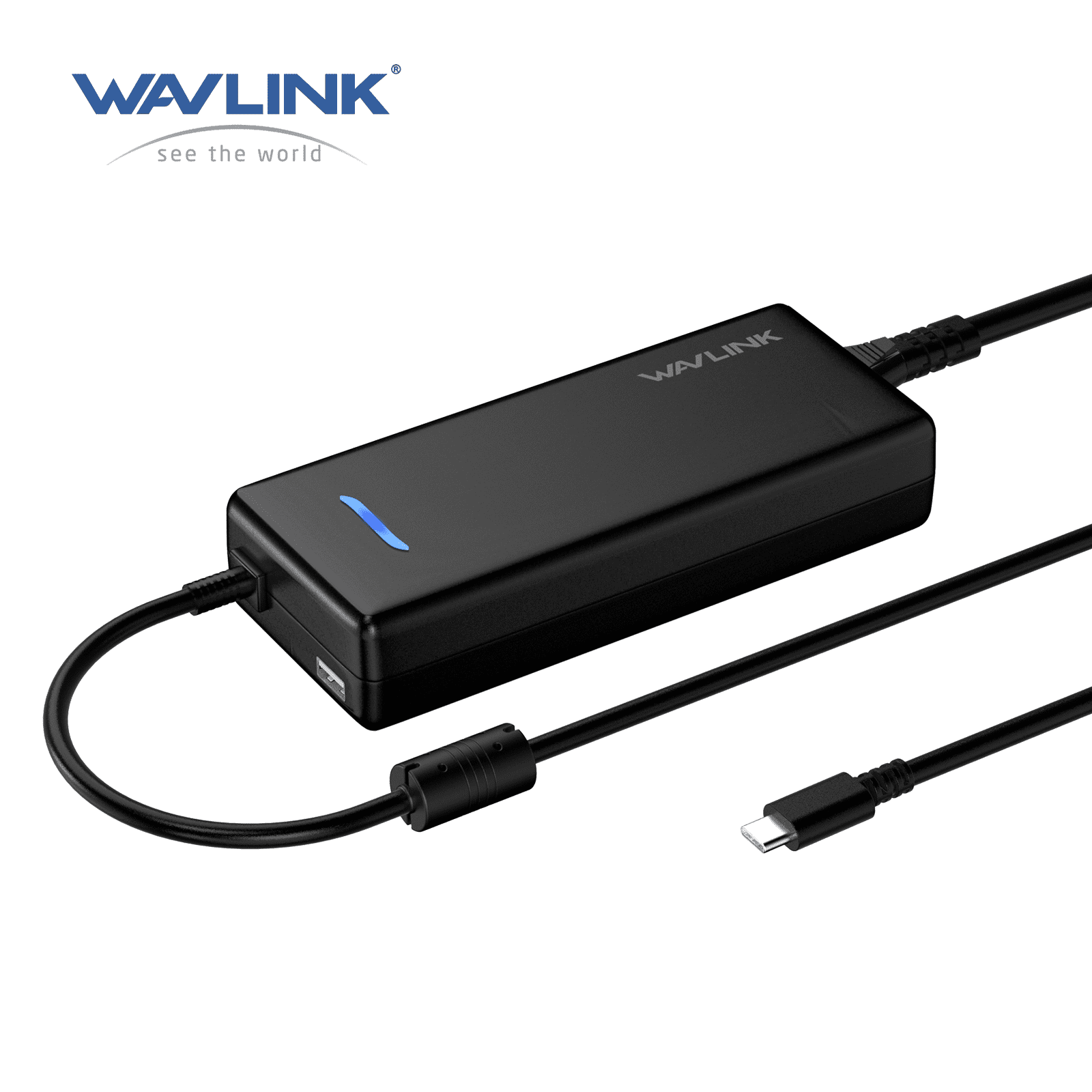 WAVLINK C112W Universal Laptop Charger with USB-C and USB-A Ports, 112W