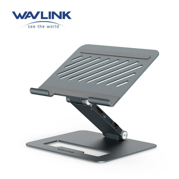 WAVLINK Computer Riser USB Dock(HDMI,USB Charge, Gigabit Ethernet) for MacOS &Windows 10-17" Laptop