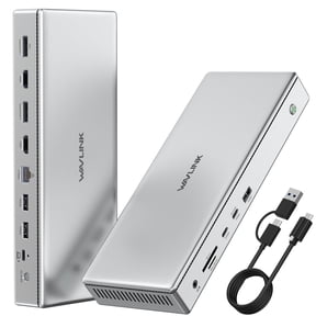 WAVLINK Dock Station 10Gbps USB C to DisplayPort & HDMI (10K@60Hz Max) for MacBook Neo, Mac & Windows Laptop Dock with 100W Charge, 2.5G LAN