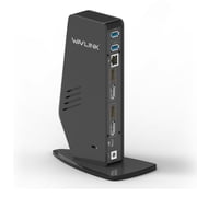 WAVLINK Dock Station 65W charge, Laptop Dock with HDMI/DisplayPort, USB, Gigabit Ethernet, Audio/Mic