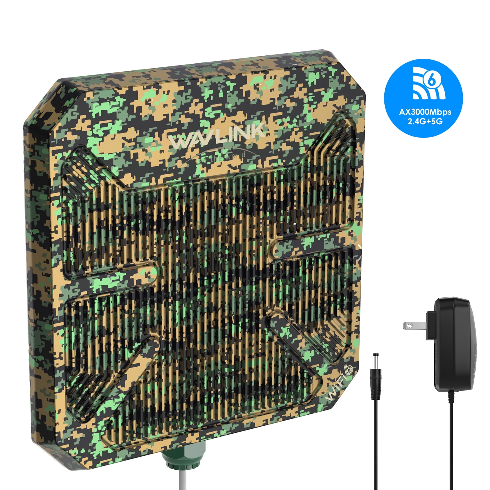 WAVLINK Dual Band 2.4G+5G AX3000 WiFi6 Outdoor Access Point, Long Range Outdoor WiFi Mesh Extender with PoE/4x12dBi High-gain Antennas/IP67 Weatherproof Enclosure/Signal Booster Amplifier