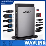 WAVLINK PD3.1 Triple Display USB C Docking Station with 140W Power, Triple Display Dock for M1/M2/M3&Win