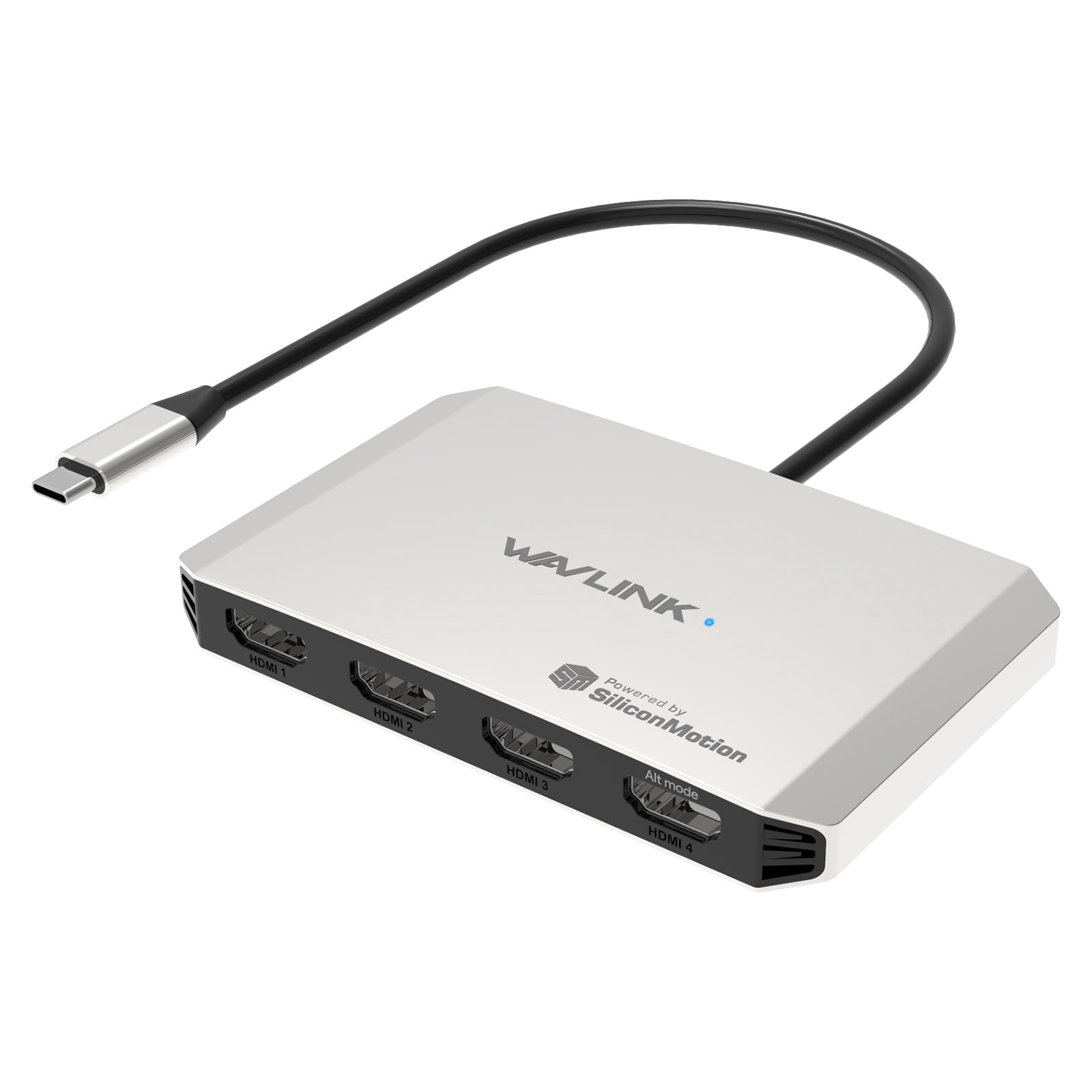 WAVLINK Quad HDMI USB Adapter, USB-C to Quad 4K HDMI Adapter with