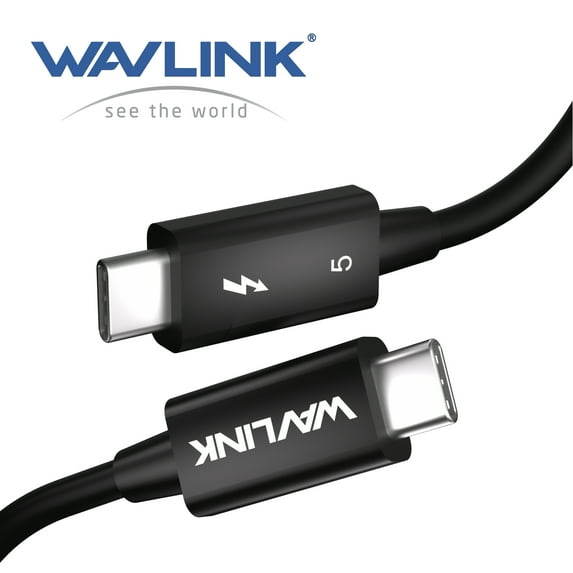 WAVLINK Thunderbolt 5 Cable, 120Gbps Fast Data Transfer and 240W Power Delivery USB-C Cable, 8K/16K Display Support, Backwards Compatible TB4/3/USB4/3, Ideal for Gaming, Laptops, Monitors and Docks