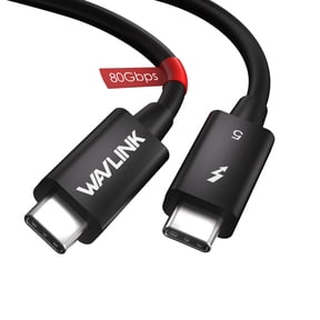 WAVLINK Thunderbolt 5 Cable, 120Gbps Fast Data Transfer and 240W Power Delivery USB-C Cable, 8K/16K Display Support, Backwards Compatible TB4/3/USB4/3, Ideal for Gaming, Laptops, Monitors and Docks