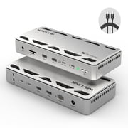 WAVLINK Thunderbolt Usb Docking Station for Laptop, 12-in-1 Thunderbolt Dock with 6K/8K Display, 140W Charging for Macbook 80Gbps USB-C, 10Gbps USB-A