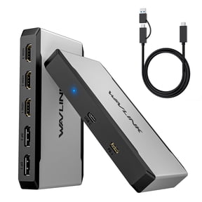 WAVLINK Triple 4K@60Hz Display Dock, Compatible with MacBook Neo, USB-C/USB-A to HDMI/DisplayPort Adapter with 100W PD IN, 3*HDMI+2*DP, Suitable for Intel/MacBook Laptops