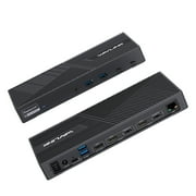 WAVLINK USB Dock, 4K@60Hz Dock Station 10Gbps USB to HDMI & DisplayPort, 100W Charge for Laptop