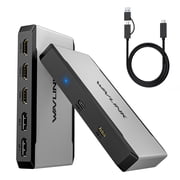 WAVLINK Triple Display 4K@60Hz Dock Station, USB to HDMI/DisplayPort USB Adapter, 100W charging for Intel/MacBook Laptops