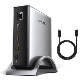 WAVLINK Triple Display Dock Station with 140W Charging, USB C Dock with 8K HDMI*2 + 8K Displayport, RJ45, 10G USB-C Laptop Dock for Mac OS & Windows