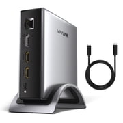WAVLINK Triple Display Dock Station with 140W Charging, USB C Dock with 8K HDMI*2 + 8K Displayport, RJ45, 10G USB-C Laptop Dock for Mac OS & Windows