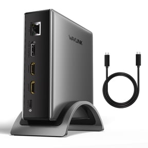 WAVLINK Triple Display Laptop Dock Station with 8K HDMI*2 + 8K Displayport, 140W Charging, RJ45, 10G USB-C USB C Dock for Mac OS & Windows Laptops