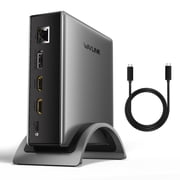 WAVLINK Triple Display Laptop Dock Station with 8K HDMI*2 + 8K Displayport, 140W Charging, RJ45, 10G USB-C USB C Dock for Mac OS & Windows Laptops