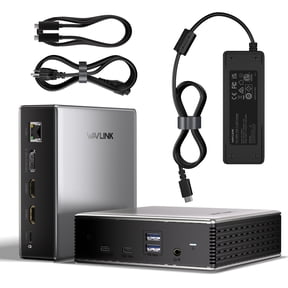 WAVLINK Triple Display USB Dock Station with 140W Charging, Laptop Dock with 8K HDMI & Displayport, RJ45, Up to 10Gbps USB-C Data Transmission for MacOS & Windows