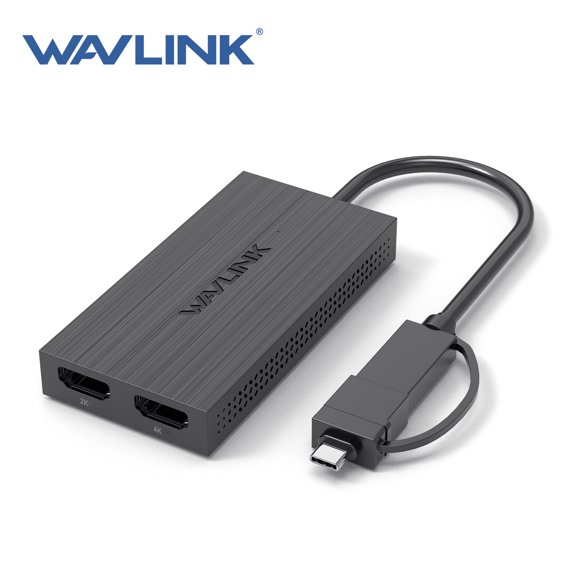 WAVLINK USB 3.0 to 1920x1080@60Hz Dual HDMI Adapter, Multi-Display Adapter for Windows/ MacOS Laptop