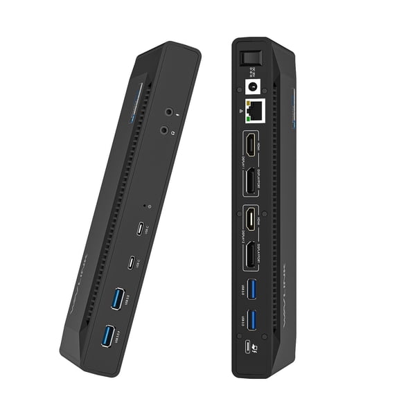WAVLINK USB C Dual 4K DP/HDMI Laptop Docking Station with 60W Charging, Single 5K/ Dual 4K @60Hz for Specific USB-C and Thunderbolt 3 Windows and Mac, MacBook Neo( 2xDP 1.2, 2xHDMI 2.0, 5xUSB, LAN)