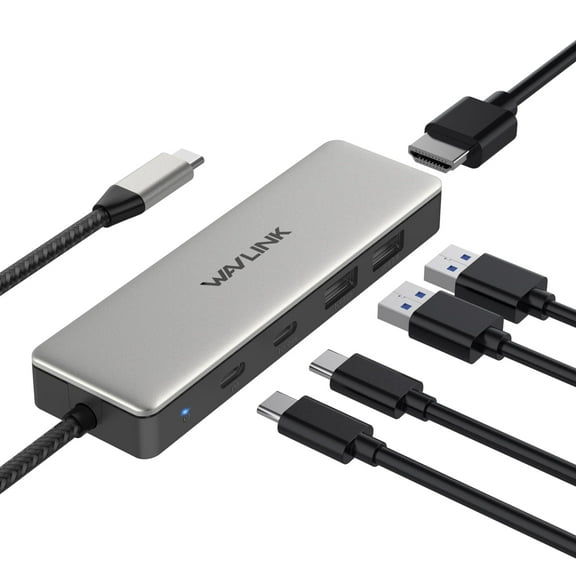 WAVLINK USB C Hub, USB Adapter with 4K HDMI & 85W charging, 10Gbps speed USB for MacBook/ Chromebook