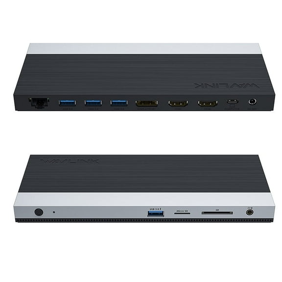 WAVLINK USB C Triple 4K@60Hz Display 13 in 1 Laptop Docking Station, 85W PD Charging for Mac OS and Windows, 1xDP & 2xHDMI, 4xUSB-A 3.0 (1 Charging), SD&TF Card Reader, Gigabit Ethernet, Phone Jack