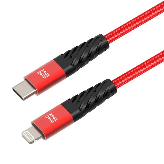 WAVLINK USB-C to Lightning Cable 3FT MFi-Certified Nylon Braided 3A Fast Power Delivery Charging Syncing Cable, Fastening tape