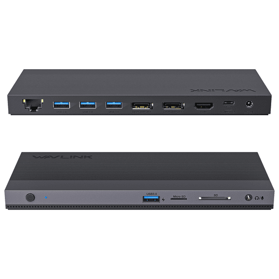 WAVLINK USB Dock Station, Laptop Dock with 100W charge, 2DP+HDMI, Gigabit Ethernet for Dell/ Lenovo
