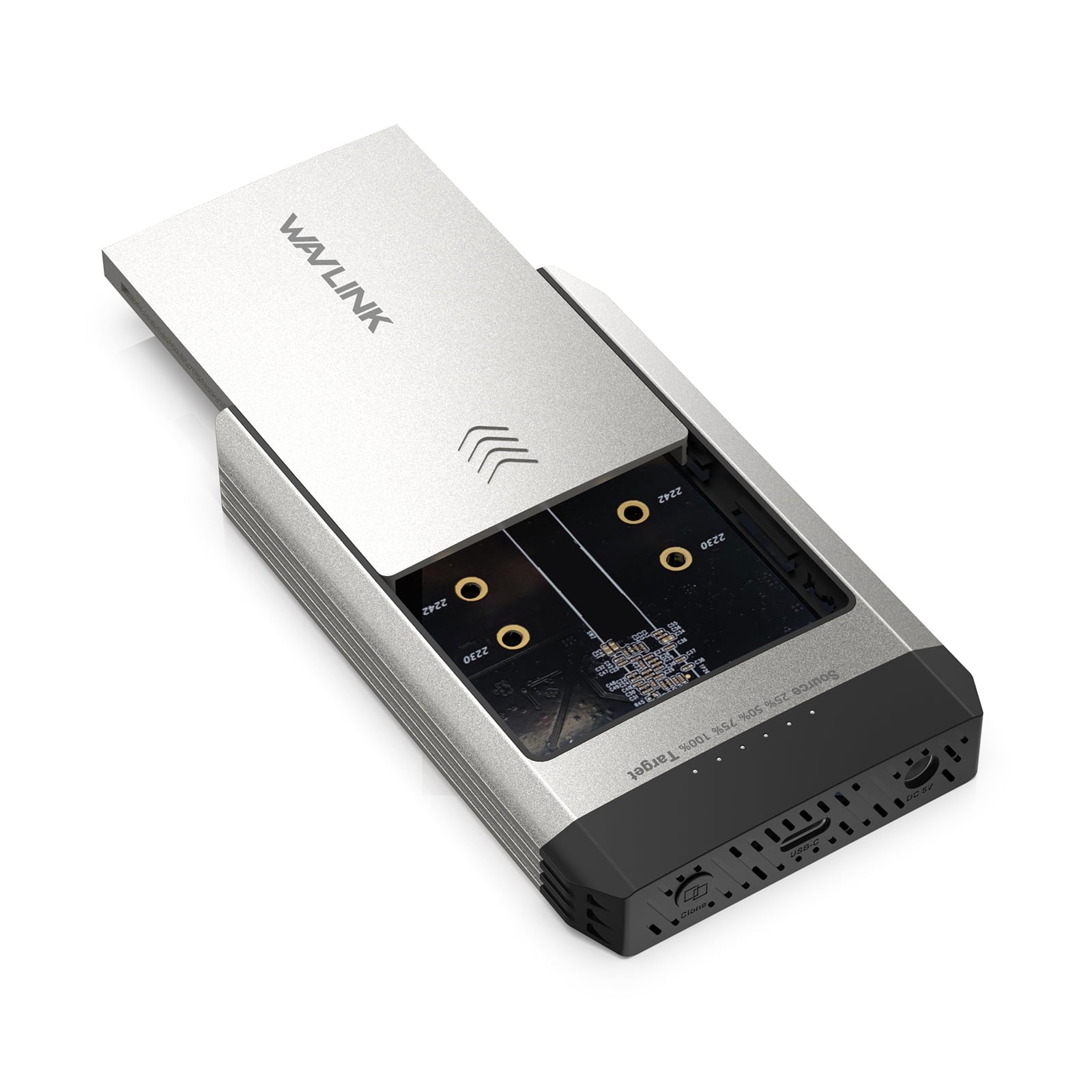 WAVLINK USB Hard Drives, 20Gbps 8TB Drives Enclosure SSD Duplicator, Compatible with NVMe and AHCI