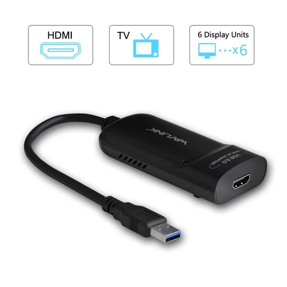WAVLINK USB to HDMI Multi Monitor Video Graphic Adapter, 1080p Output External Video Card USB Adapter