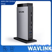 WAVLINK Universal DisplayLink Docking Station, Triple 4K USB C USB 3.0 Laptop Dock for M1 M2 M3 Mac and Windows, 15 In 1 with 3 HDMI, 2 DP, RJ45, Audio/Mic, SD/TF, 5 USB Ports