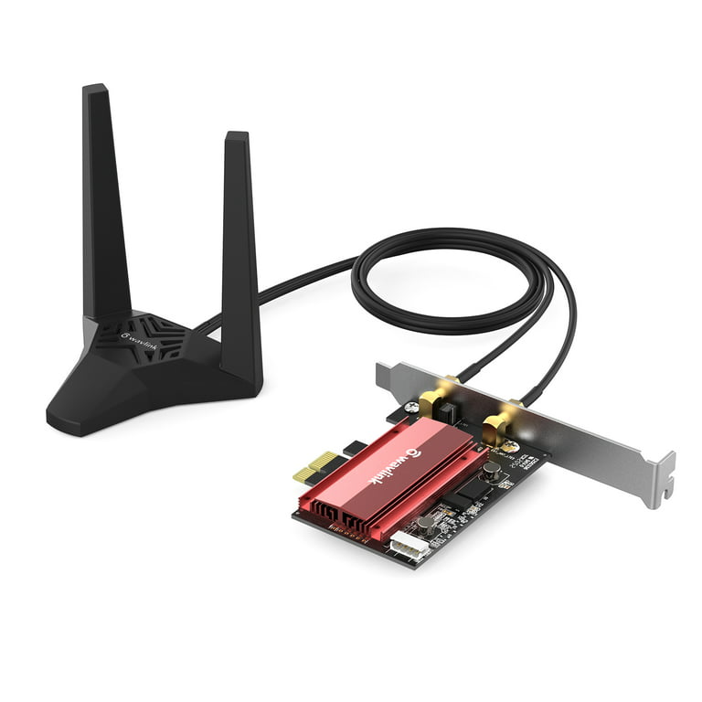 WAVLINK WiFi 6 AX3000 PCIe WiFi Card for PC with Bluetooth 5.1, Intel AX200  802.11ax Dual Band Wireless Adapter with MU-MIMO OFDMA, 2 x 5Dbi High Gain  Aantennas, Supports Windows 10 (64bit)