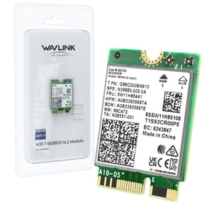 WAVLINK WiFi 7 Wireless Card, 8774Mbps Tri-Band BE200 M.2 NGFF Network Module with Bluetooth 5.4, MU-MIMO, WPA3, Support Windows 10/11(64-bit) Laptop, Not Support AMD