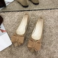 thumbnail image 1 of WAVSUF Ballet Flats For Ladies, Wide Width Closed Toe Suede Leather Comfortable Office Shoes Khaki 9.5, 1 of 9