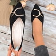 thumbnail image 1 of WAVSUF Ballet Flats For Ladies, Wide Width Soft Sole Closed Toe Daily Dressy Shoes Black Size 42, 1 of 9