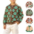 thumbnail image 1 of WAVSUF Boys Cardigan Sweater Long Sleeve Crew Neck Button Down Fall Casual Top Red 1, 1 of 9