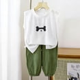 thumbnail image 1 of WAVSUF Boys Girls Outfit Sets 2 Piece, Trendy Tank Tops and Shorts Casual Sports Clothes Green Size 4-5, 1 of 6