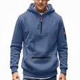 thumbnail image 1 of WAVSUF Boys Cargo Hoodie Loose Fit with Pockets Long Sleeve Fall Casual Sweatshirt Blue 7-8, 1 of 7