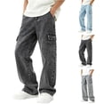 thumbnail image 1 of WAVSUF Boys Jeans High Waist Lightweight with Pockets Kids Fall Casual Denim Pants Gray 14-16, 1 of 9