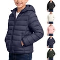 thumbnail image 1 of WAVSUF Boys Quilted Puffer Jacket, Lightweight with Pockets Long Sleeve Winter Lightweight Hooded Coat Black 9, 1 of 8