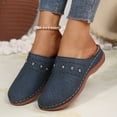 thumbnail image 1 of WAVSUF Flat Sandals for Women Platform Breathable Shoes Fashionable Slippers Dark Blue Size 41, 1 of 9
