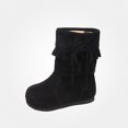 thumbnail image 1 of WAVSUF Fleece Mid Calf Boots for Girls Lace Up Wide Width Soft Comfort Fall Cute Daily Boots Black Size 2T, 1 of 9