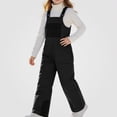 thumbnail image 1 of WAVSUF Girls Boys Snow Ski Overalls Multi Pockets Insulated Puffer Down Ripstop Snowboarding Winter Pants Black 4, 1 of 9