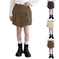 thumbnail image 1 of WAVSUF Girls Cotton Cargo Skirt with Pockets Elastic Waist Comfortable Soft Casual Summer Trendy Skirt Army Green Size 12-13, 1 of 7