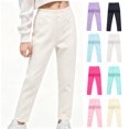thumbnail image 1 of WAVSUF Girls Cute Leggings Soft Stretchy Shiny Finish Elastic Waist Fall Daily Casual Pants White 3, 1 of 5