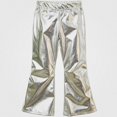 thumbnail image 1 of WAVSUF Girls Flare Pants Lightweight Elastic Waist Soft Comfort Fall Casual Party Trendy Pants Silver 3T, 1 of 5