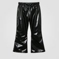 thumbnail image 1 of WAVSUF Girls Flare Pants Lightweight Soft Comfort Elastic Waist Fall Casual Party Trendy Pants Black 10-12, 1 of 5