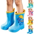 thumbnail image 1 of WAVSUF Girls Graphic Rain Boots Non Slip Round Toe Soft Breathable Trendy Waterproof Shoes Green 12 Toddler, 1 of 7