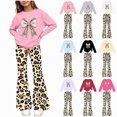 thumbnail image 1 of WAVSUF Girls Graphic Sets 2 Piece Long Sleeve Sweatshirt and Flare Leg Pants Fall Breathable Casual Clothes 5, 1 of 7