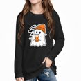 thumbnail image 1 of WAVSUF Girls Halloween Sweatshirts, Long Sleeve Loose Fit Crew Neck Winter Festive Casual Pullover Black 9, 1 of 6