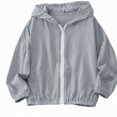 thumbnail image 1 of WAVSUF Girls Lightweight Jacket, Lightweight Elastic Cuff Zip Up Fall Casual Hooded Jacket 6, 1 of 9
